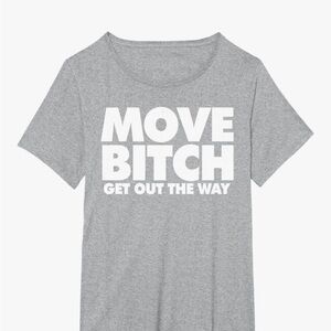 Gray Graphic T-Shirt with Bold Text